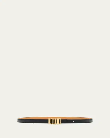 Loewe Graphic Buckle Leather Skinny Belt | Thumbnail 2