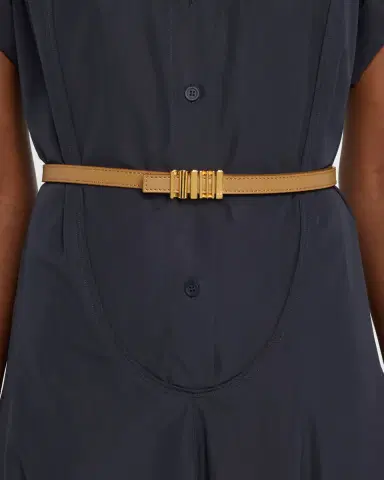 Loewe Graphic Buckle Leather Skinny Belt | Thumbnail 4