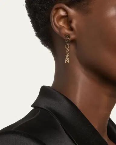 Alexander McQueen Logo Drop Earrings | Thumbnail 2