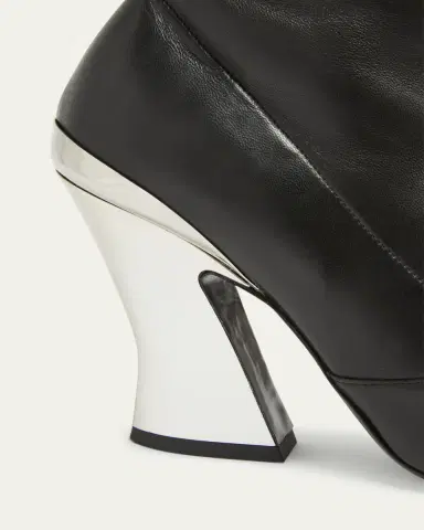 Givenchy Leather Metallic Sculpted-Heel Ankle Booties | Thumbnail 5 Givenchy Leather Metallic Sculpted-Heel Ankle Booties | Thumbnail 5