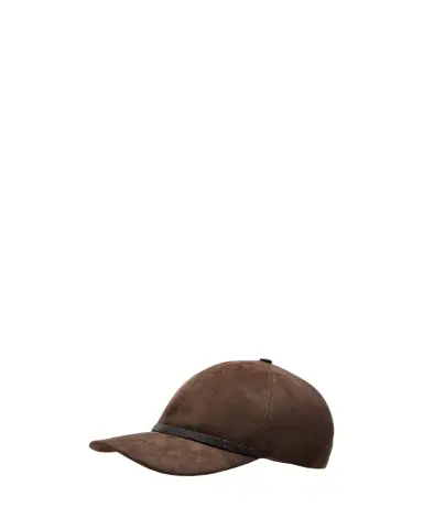 Brunello Cucinelli Monili-Trim Suede Baseball Cap | Thumbnail 1
