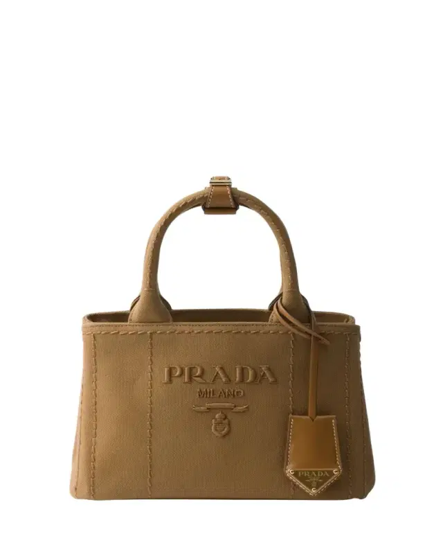 Prada Giardiniera Canvas Tote Bag