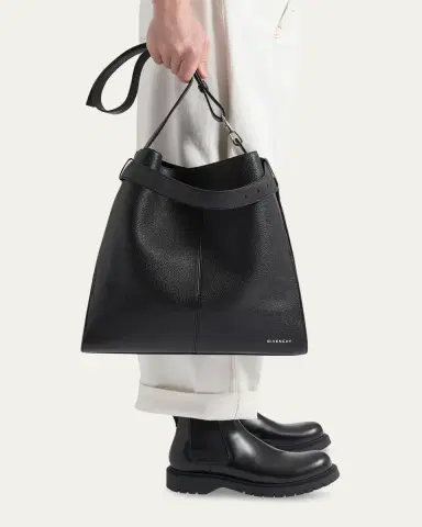 Givenchy Men's Medium Belted Grained Leather Shoulder Bag | Thumbnail 3 Givenchy Men's Medium Belted Grained Leather Shoulder Bag | Thumbnail 3