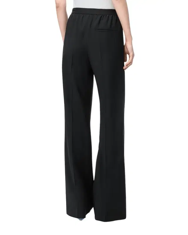 Logo Waistband Wide-Leg Trousers