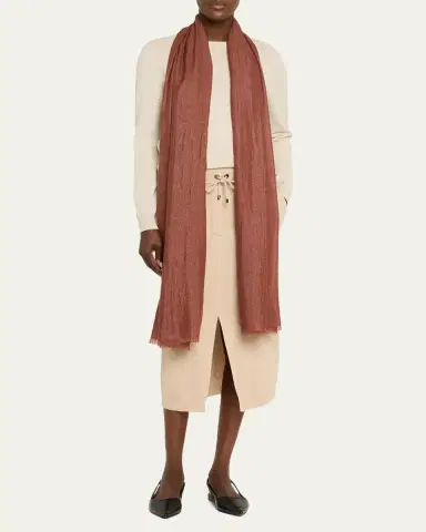Brunello Cucinelli Cashmere & Silk Lurex Scarf | Thumbnail 2