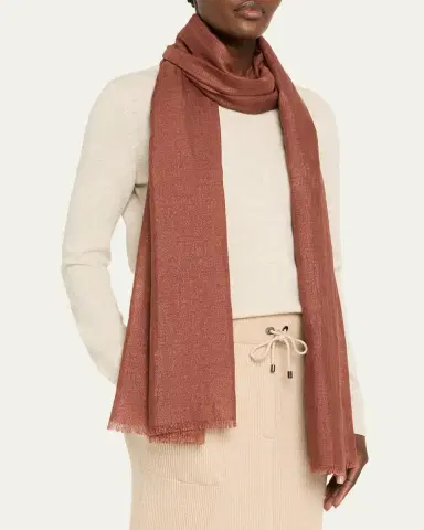 Brunello Cucinelli Cashmere & Silk Lurex Scarf | Thumbnail 3