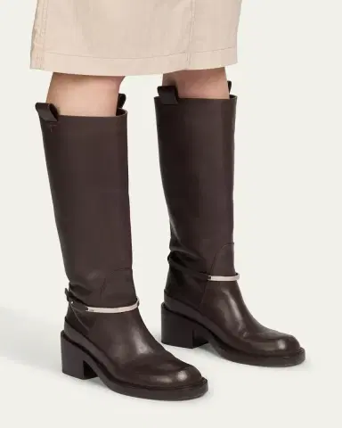 Tod's Cavillon Gomma Leather Knee-High Boots | Thumbnail 2 Tod's Cavillon Gomma Leather Knee-High Boots | Thumbnail 2