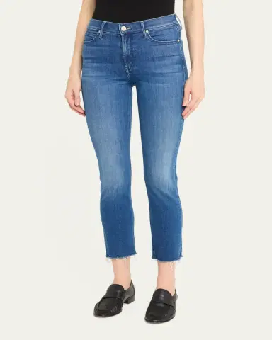Mother The Mid-Rise Dazzler Ankle Fray Jeans | Thumbnail 4 Mother The Mid-Rise Dazzler Ankle Fray Jeans | Thumbnail 4