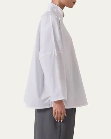 Eskandar Chinese Imperial Shirt with Chinese Collar (Long Length) | Thumbnail 4
