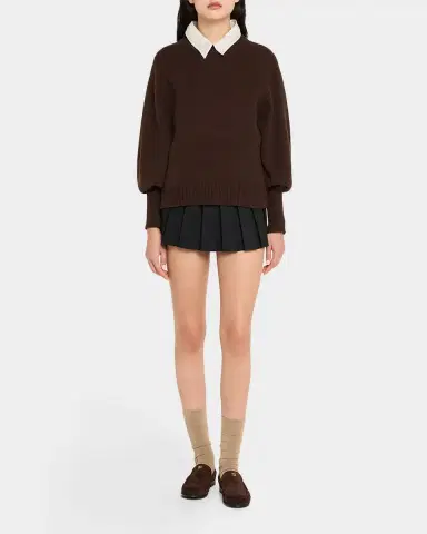 Miu Miu Suede Ruched Mocassin Loafers | Thumbnail 2