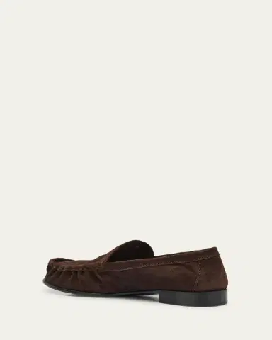 Miu Miu Suede Ruched Mocassin Loafers | Thumbnail 9