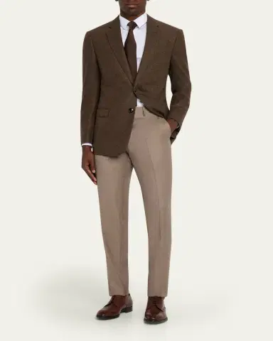 Giorgio Armani Men's Logan Piece-Dyed Cotton Sport Shirt | Thumbnail 2