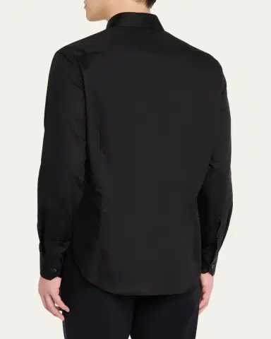 Giorgio Armani Men's Logan Piece-Dyed Cotton Sport Shirt | Thumbnail 12