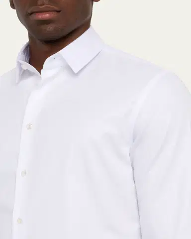 Giorgio Armani Men's Logan Piece-Dyed Cotton Sport Shirt | Thumbnail 5