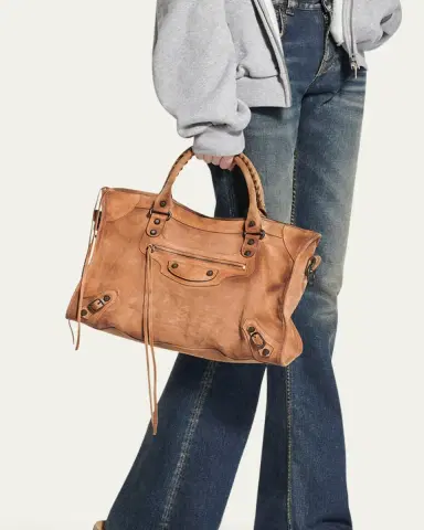 Balenciaga Le City Suede Medium Tote Bag | Thumbnail 2 Balenciaga Le City Suede Medium Tote Bag | Thumbnail 2