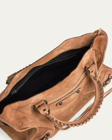 Balenciaga Le City Suede Medium Tote Bag | Thumbnail 4 Balenciaga Le City Suede Medium Tote Bag | Thumbnail 4