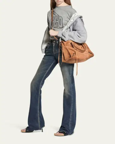 Balenciaga Le City Suede Medium Tote Bag | Thumbnail 5 Balenciaga Le City Suede Medium Tote Bag | Thumbnail 5