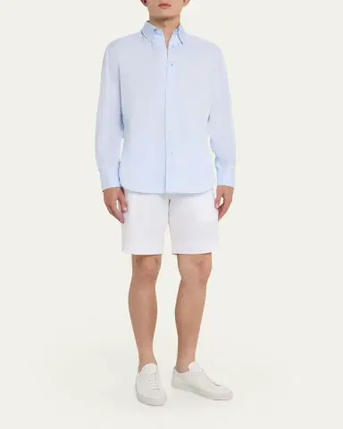 Anderson & Sheppard Men's Linen Beach Shorts | Thumbnail 7 Anderson & Sheppard Men's Linen Beach Shorts | Thumbnail 7