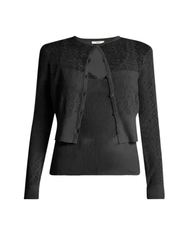 Chloé Embroidered Pointelle Cotton Combo Top | Thumbnail 1 Chloé Embroidered Pointelle Cotton Combo Top | Thumbnail 1