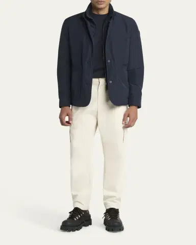 Moncler Men's Edit Navy Brieuc Jacket | Thumbnail 2 Moncler Men's Edit Navy Brieuc Jacket | Thumbnail 2