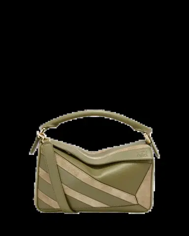 Loewe Puzzle Top-Handle Bag in Striped Leather | Thumbnail 2 Loewe Puzzle Top-Handle Bag in Striped Leather | Thumbnail 2
