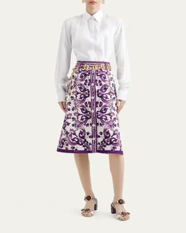 Dolce & Gabbana Cotton Poplin Fitted Button-Down Shirt | Thumbnail 2