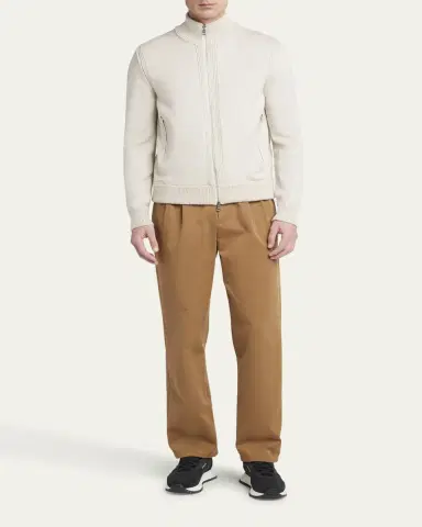 Moncler Men's Edit Padded Back Wool Cardigan | Thumbnail 2 Moncler Men's Edit Padded Back Wool Cardigan | Thumbnail 2