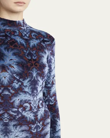 Etro Long-Sleeve Midi Dress | Thumbnail 5 Etro Long-Sleeve Midi Dress | Thumbnail 5