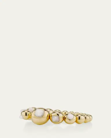 JV Insardi 18K Yellow Gold Mini Sugarloaf Ring with Milky Moonstone | Thumbnail 3 JV Insardi 18K Yellow Gold Mini Sugarloaf Ring with Milky Moonstone | Thumbnail 3