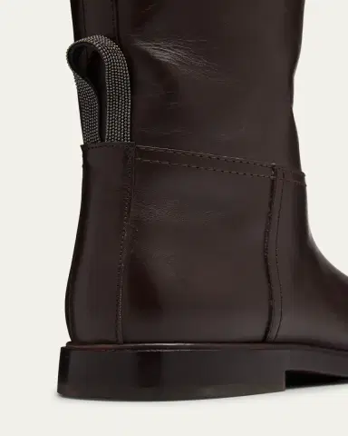 Brunello Cucinelli Mat Leather Equestrian Riding Boots | Thumbnail 3 Brunello Cucinelli Mat Leather Equestrian Riding Boots | Thumbnail 3