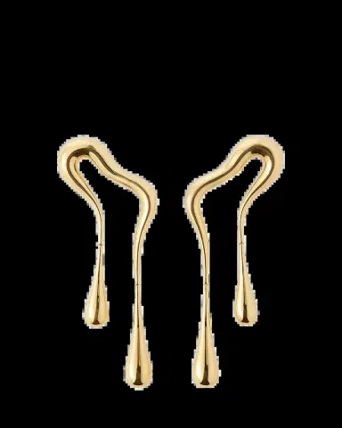 Fernando Jorge 18K Yellow Gold Bold Stream Doubled Earrings | Thumbnail 2 Fernando Jorge 18K Yellow Gold Bold Stream Doubled Earrings | Thumbnail 2