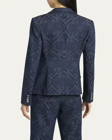 Etro Paisley-Print Denim Blazer | Thumbnail 3 Etro Paisley-Print Denim Blazer | Thumbnail 3