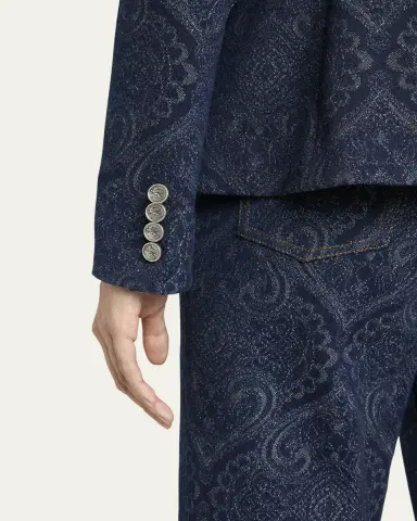 Etro Paisley-Print Denim Blazer | Thumbnail 5 Etro Paisley-Print Denim Blazer | Thumbnail 5