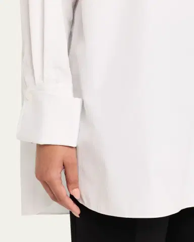 Lafayette 148 New York Oversized Cotton Popover Shirt | Thumbnail 5