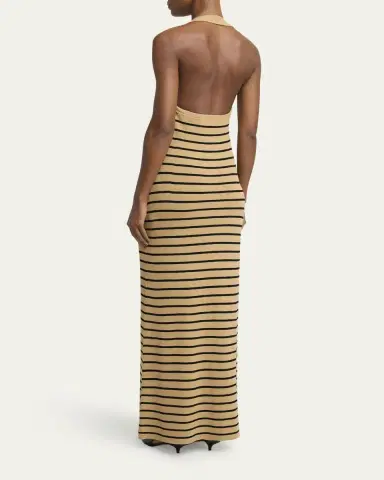 Proenza Schouler Meryl Striped Matte Viscose Rib Halter Maxi Dress | Thumbnail 11 Proenza Schouler Meryl Striped Matte Viscose Rib Halter Maxi Dress | Thumbnail 11