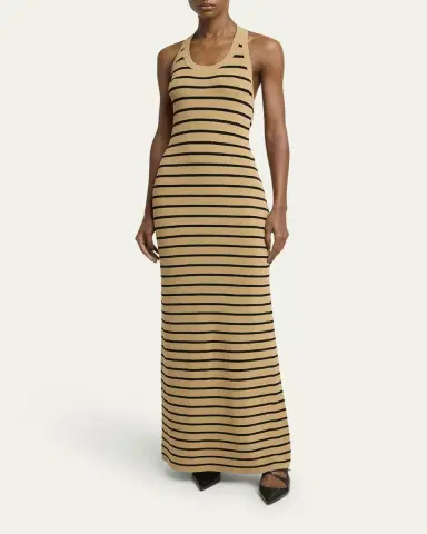 Proenza Schouler Meryl Striped Matte Viscose Rib Halter Maxi Dress | Thumbnail 12 Proenza Schouler Meryl Striped Matte Viscose Rib Halter Maxi Dress | Thumbnail 12