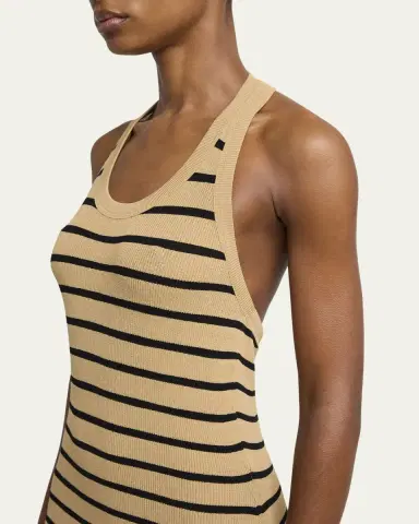 Proenza Schouler Meryl Striped Matte Viscose Rib Halter Maxi Dress | Thumbnail 13 Proenza Schouler Meryl Striped Matte Viscose Rib Halter Maxi Dress | Thumbnail 13