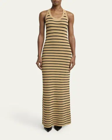 Proenza Schouler Meryl Striped Matte Viscose Rib Halter Maxi Dress | Thumbnail 10 Proenza Schouler Meryl Striped Matte Viscose Rib Halter Maxi Dress | Thumbnail 10
