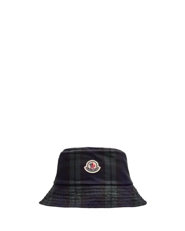 Moncler Men's Archivio Plaid Wool Bucket Hat