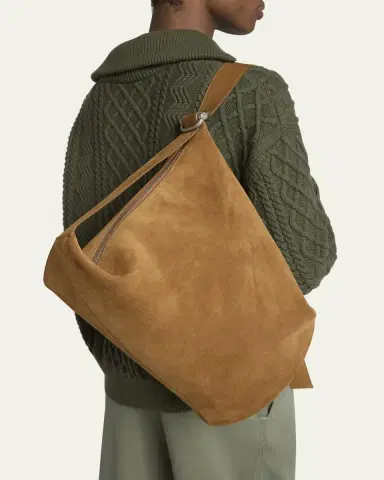 Loewe Men's Loop Medium Suede Bucket Bag | Thumbnail 2 Loewe Men's Loop Medium Suede Bucket Bag | Thumbnail 2