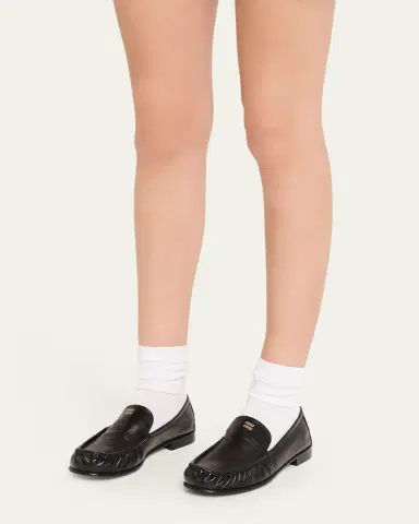 Miu Miu Ruched Leather Mocassin Loafers | Thumbnail 7 Miu Miu Ruched Leather Mocassin Loafers | Thumbnail 7