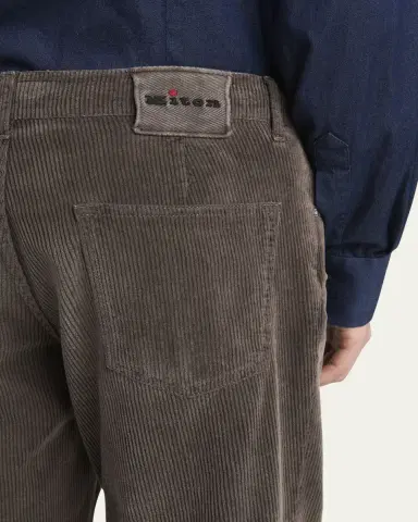 Kiton Men's Cotton Stretch Straight Leg Five-Pocket Pants | Thumbnail 5 Kiton Men's Cotton Stretch Straight Leg Five-Pocket Pants | Thumbnail 5