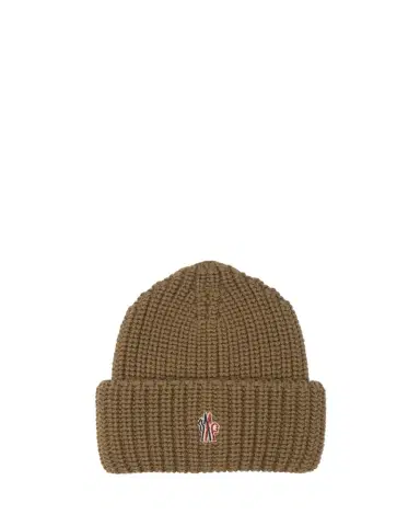 Moncler Grenoble Men's, Rib-Knit Wool Beanie | Thumbnail 1 Moncler Grenoble Men's, Rib-Knit Wool Beanie | Thumbnail 1