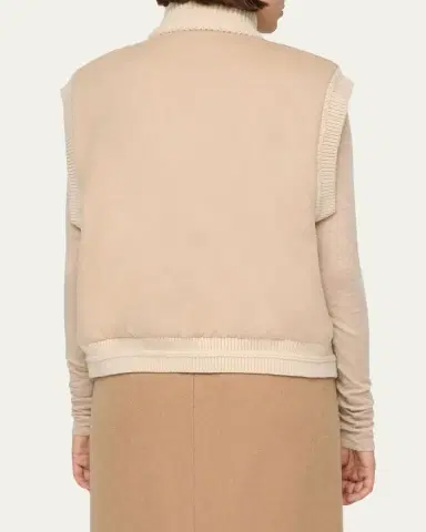 Lafayette 148 New York x The Morning Show Shearling & Camel Hair Vest | Thumbnail 3