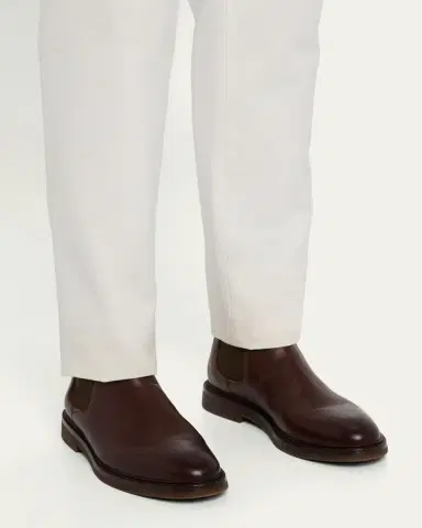 Brunello Cucinelli Men's Gored Tall Chelsea Boots | Thumbnail 2