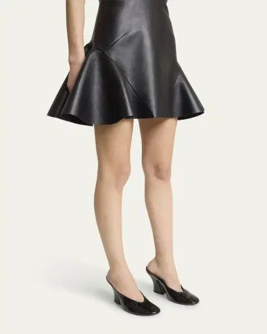 Givenchy Patent Leather Sculpted Block-Heel Mules | Thumbnail 7