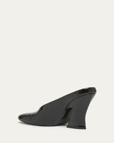 Givenchy Patent Leather Sculpted Block-Heel Mules | Thumbnail 9