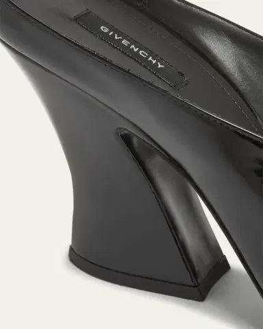 Givenchy Patent Leather Sculpted Block-Heel Mules | Thumbnail 10