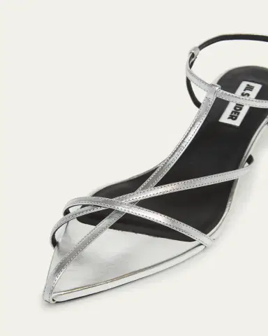 Jil Sander Metallic Kitten T-Strap Sandals | Thumbnail 3 Jil Sander Metallic Kitten T-Strap Sandals | Thumbnail 3