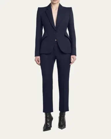 Alexander McQueen Cropped Cigarette Trousers | Thumbnail 2 Alexander McQueen Cropped Cigarette Trousers | Thumbnail 2